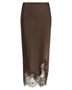 VISABEL HW MIDI LACE SKIRT