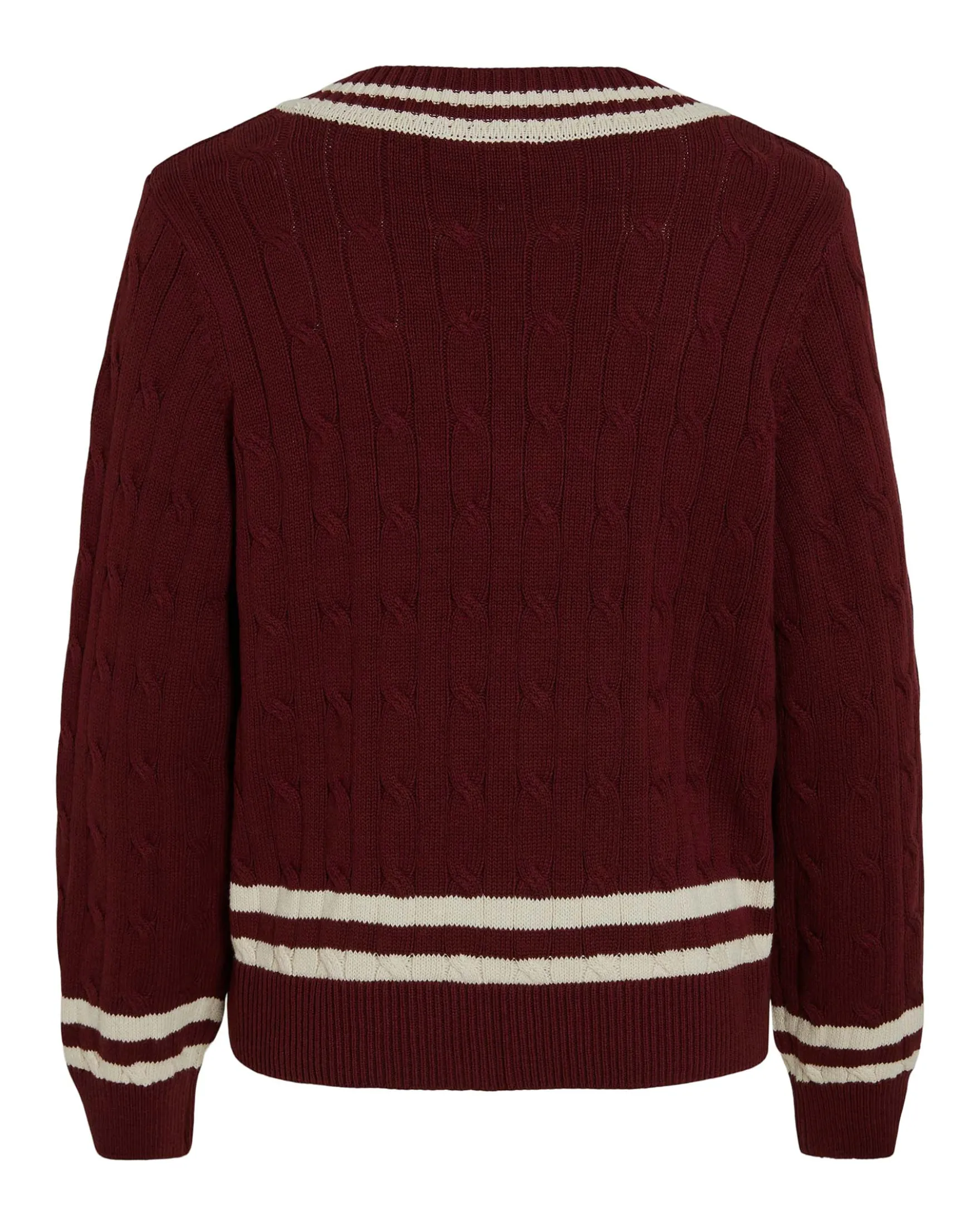 Visena l/s v-neck knit pullove