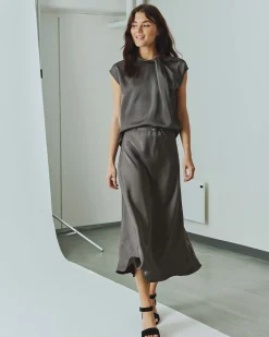 Wilja satin skirt
