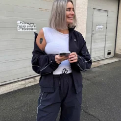 Wwabb crinkle track pants